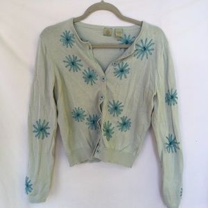 HWR (Anthropologie) Embroidered Cardigan  SOLD